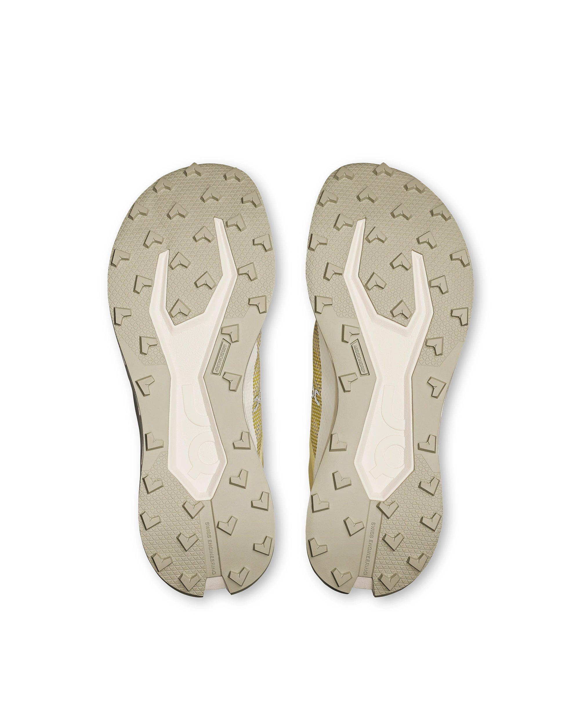 On trail sneaker with rocker midsole