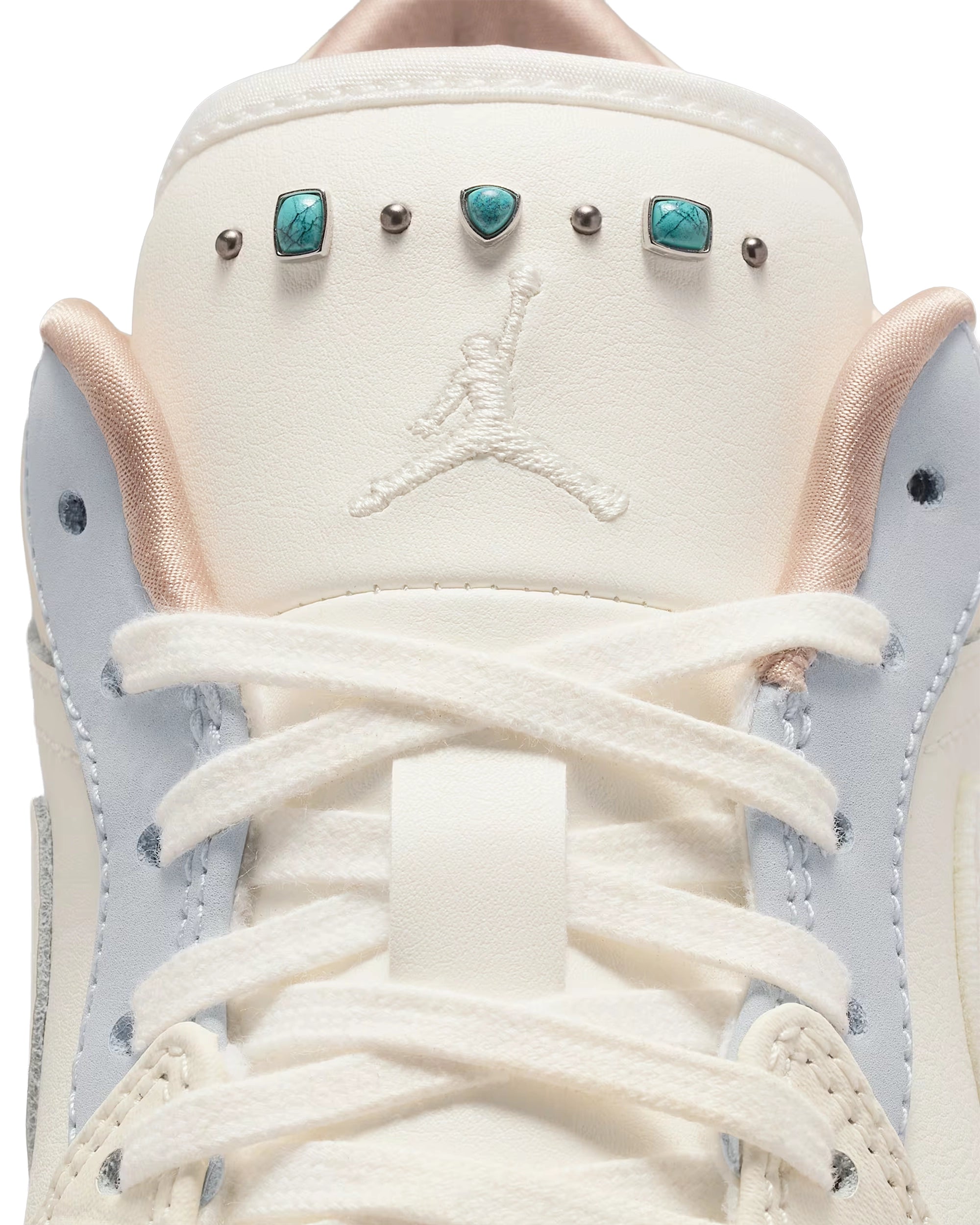 Premium leather WMNS Air Jordan 1 Low Sail Soft Pearl